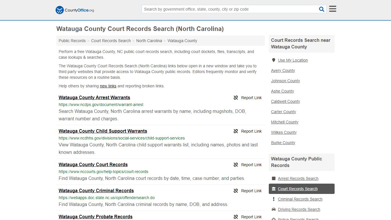 Watauga County Court Records Search (North Carolina)